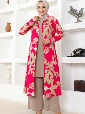 Kırmızı Desenli Üçlü Takım Kırmızı Desenli Üçlü Takım