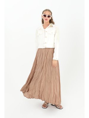 31797ckt Varaklı Kısa Ceket 24s