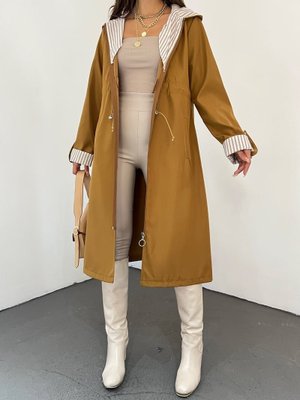 Taba Tünel Bağcıklı Kapüşonlu Trenckot