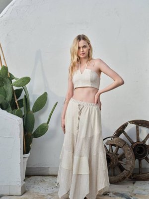 Taş Uzun Brode Parçalı Etek