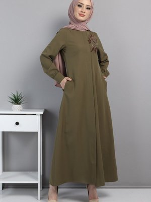 Haki Nakışlı Ferace Haki Nakışlı Ferace