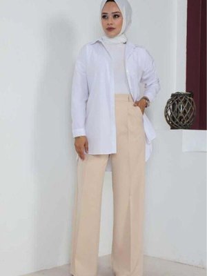 Bej Palazzo Pantolon