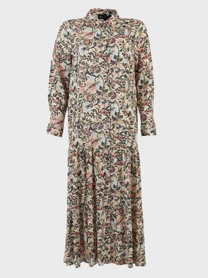 Pembe Doğal Kumaşlı Büyük Beden Çiçek Desenli Elbise Pembe Doğal Kumaşlı Büyük Beden Çiçek Desenli Elbise