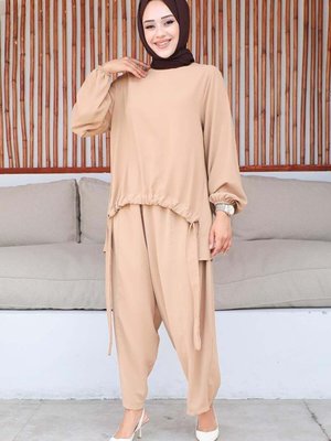 Camel Şalvarlı İkili Takım
