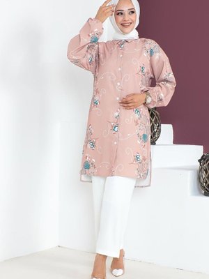 Vizon Çiçek Desenli Aerobin İkili Takım