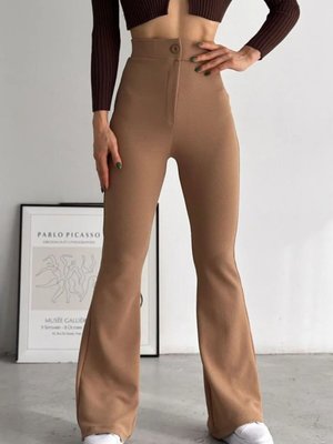 Taba Likralı İspanyol Paça Pantolon