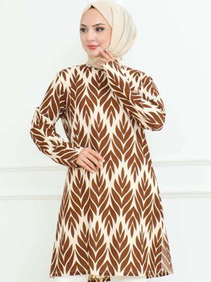 Vizon Yandan Yırtmaçlı Krep Tunik