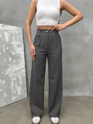 Gri Antrasit Palazzo Dabıl Kumaş Pantolon