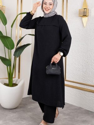 Siyah Yırtmaçlı Aerobin İkili Takım