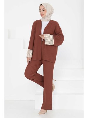 Kahve Kimono İkili Takım