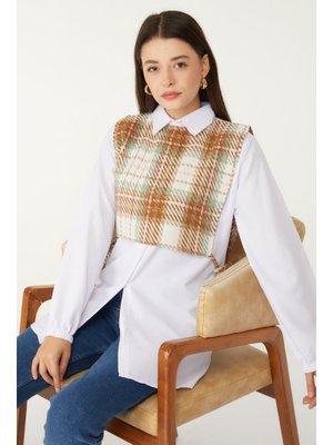 Hardal Gömlek Süveter İkili Takım