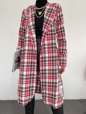 Kırmızı Belden Bağlamalı Şanel Kap