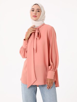 Somon Yakası Bağlamalı Tunik