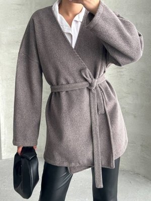 Taş Gabardin Kumaş Oversize Ceket