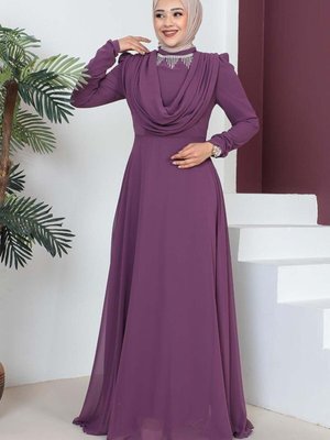 Gül Kurusu Kolyeli Abiye Elbise Gül Kurusu Kolyeli Abiye Elbise