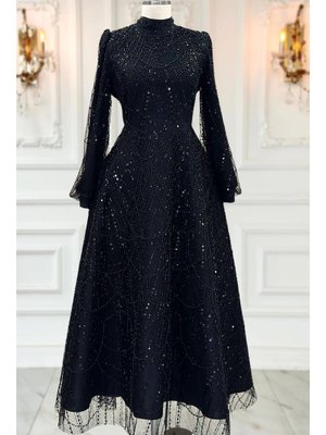 Siyah Karina Abiye Elbise