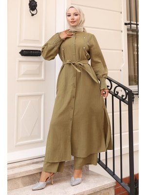 Haki İnci Detaylı Takım