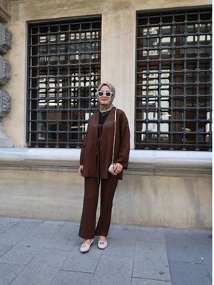 Kahverengi Kimono İkili Takım Kahverengi Kimono İkili Takım
