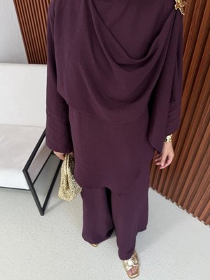 Broşlu Keten Takım