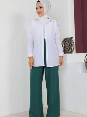 Zümrüt Yeşili Büyük Beden Pantolon Zümrüt Yeşili Büyük Beden Pantolon