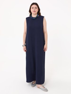 Lacivert Büyük Beden Kolsuz Aerobin Elbise Lacivert Büyük Beden Kolsuz Aerobin Elbise