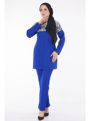 Saks Leopar Garnili İkili Takım