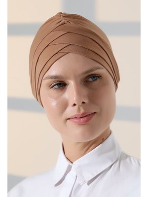 Çapraz Bantlı Çift Taraflı Bone Açık Kahve Çapraz Bantlı Çift Taraflı Bone Açık Kahve