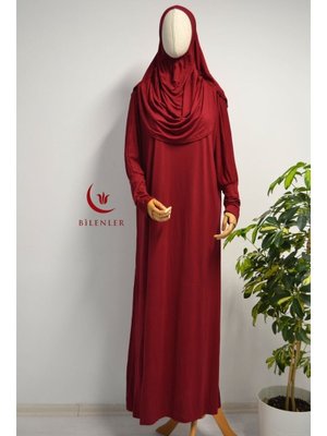 Penye Namaz Elbisesi Kendinden Başörtülü Rahat Kalıp – Tek Parça Penye Namaz Elbisesi Kendinden Başörtülü Rahat Kalıp – Tek Parça