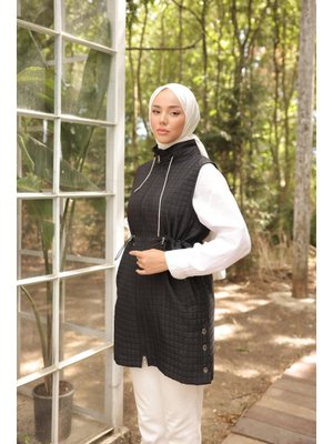 Siyah Kapitone Yelek