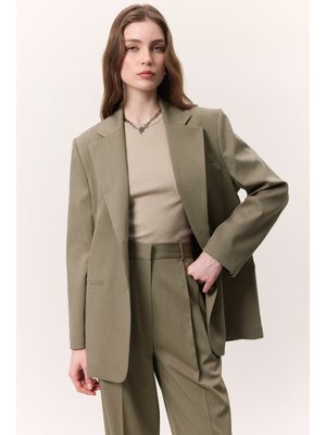 Yeşil Klasik Kapamalı Blazer Ceket Yeşil Klasik Kapamalı Blazer Ceket