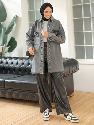 Antrasit Denim Ceket