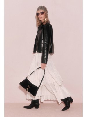 Ekru Katlı Boho Vual Etek Ekru Katlı Boho Vual Etek