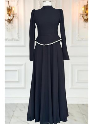 Siyah Naz Abiye Elbise