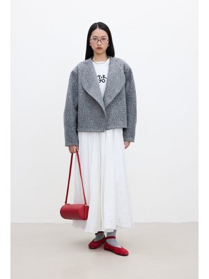 Antrasit Melanj Jacquelıne Kısa Kaşe Kaban