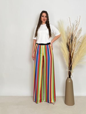 Yeşil Büyük Beden Baskılı Ve Beli Lastikli Pantolon