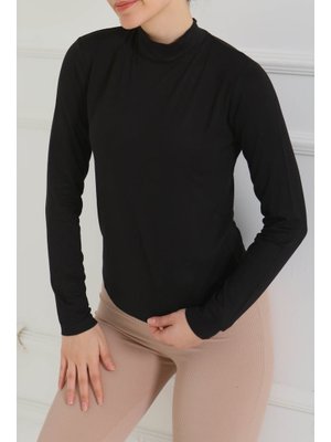 Siyah Sıyah Uzun Kollu Badi Siyah Sıyah Uzun Kollu Badi