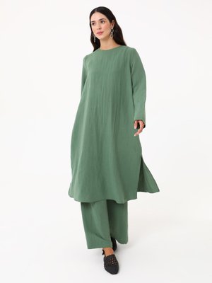 Haki Aerobin Basic Tunik & Pantolon Takım