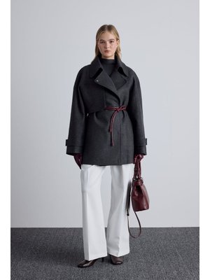 Antrasit Mari Kruvaze Trenç Kaban Antrasit Mari Kruvaze Trenç Kaban