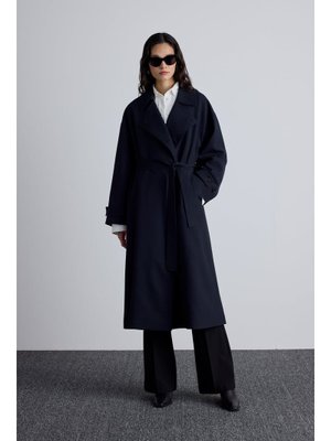 Lacivert Nicola Kruvaze Trençkot Lacivert Nicola Kruvaze Trençkot