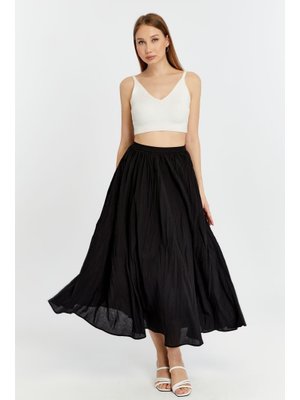 Siyah Krinkıl Vual Etek Siyah Krinkıl Vual Etek