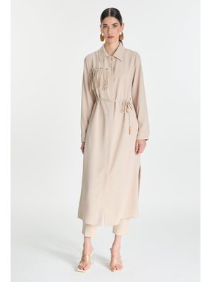 Deniz Kabuğu Detaylı Püsküllü Bej Giy Çık Gç Deniz Kabuğu Detaylı Püsküllü Bej Giy Çık Gç