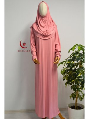 Penye Namaz Elbisesi Kendinden Başörtülü Rahat Kalıp – Tek Parça Penye Namaz Elbisesi Kendinden Başörtülü Rahat Kalıp – Tek Parça