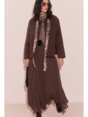 Kahverengi Pliseli Etek Kahverengi Pliseli Etek