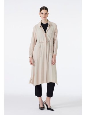 Gömlek Yaka Cep Detaylı Uzun Bej Giy Çık Gç Gömlek Yaka Cep Detaylı Uzun Bej Giy Çık Gç