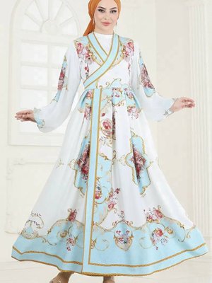 Ekru Kemerli Anvelop Elbise Ekru Kemerli Anvelop Elbise