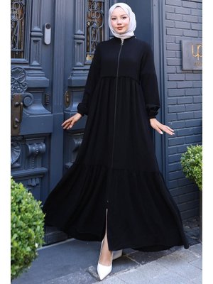 Siyah Büzgülü Ferace Siyah Büzgülü Ferace