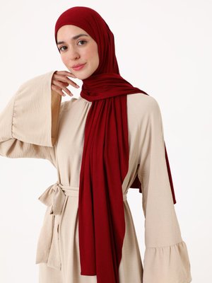 Bordo Premium Penye Şal