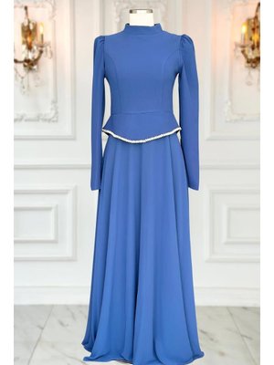 İndigo Naz Abiye Elbise