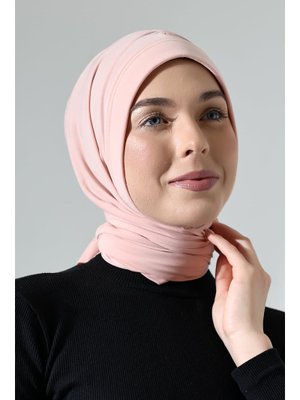 Üç Farklı Bağlamalı Hazır Pratik Şal Pembe Üç Farklı Bağlamalı Hazır Pratik Şal Pembe