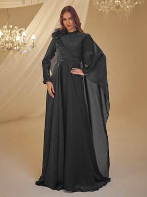 Siyah Duru Abiye Elbise
